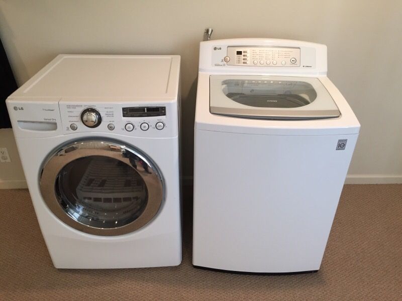 LG washer WT4801CW and dryer DLEX2650W