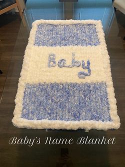 Baby blanket can be customized with your babies, initials or name