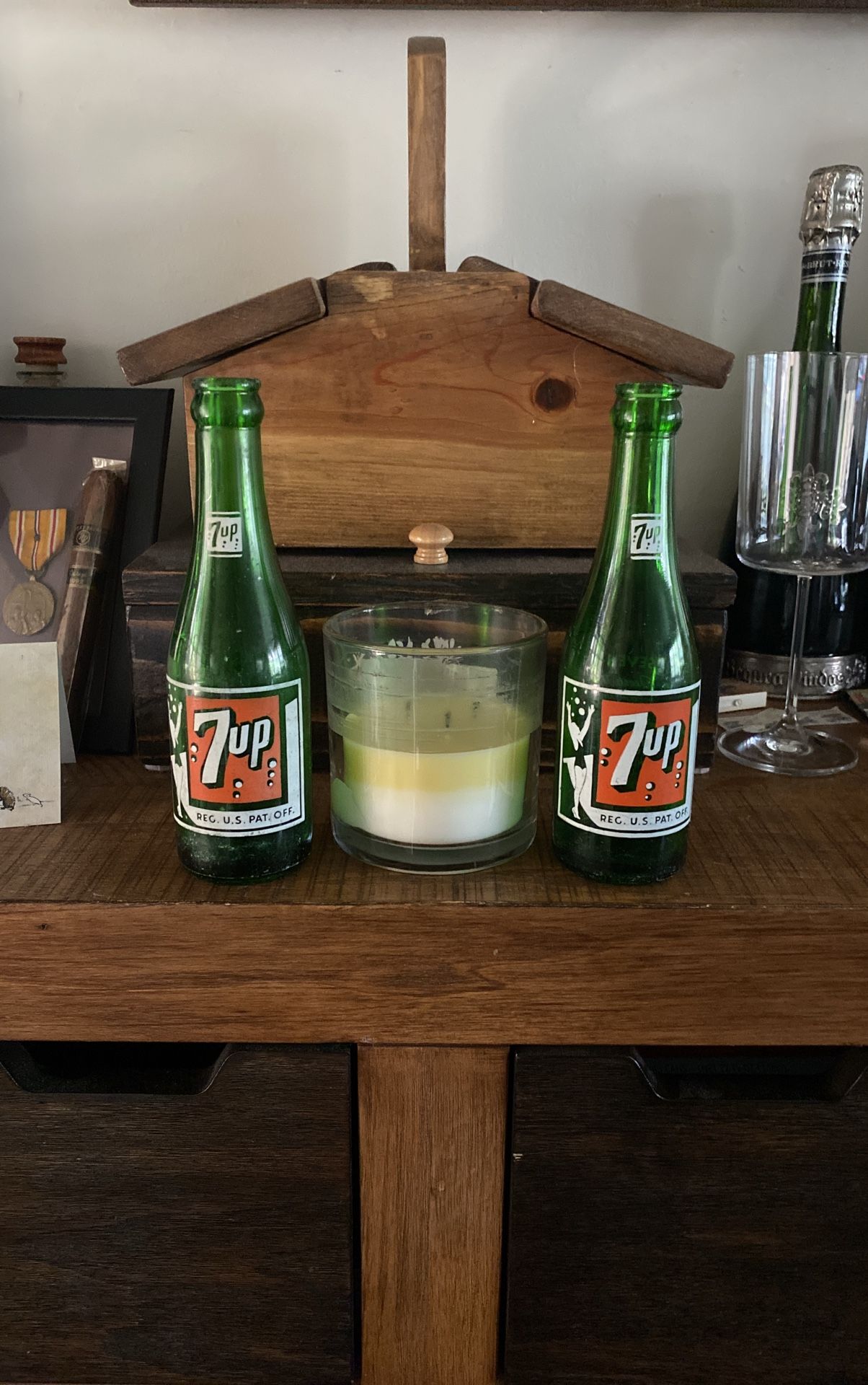 Antique 1951 7up bottle