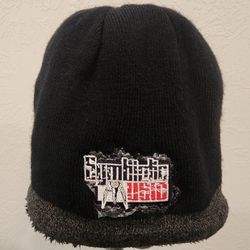 BLACK & GREY FLUFFY  SYMBIOTIC MUSIC BEANIE