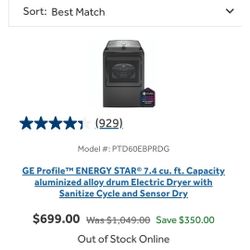 GE Energy Star Washer And Dryer Set