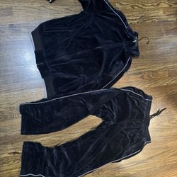 Black Sweat Suit - Velvet