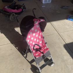 Pink Minnie Mouse Stroller