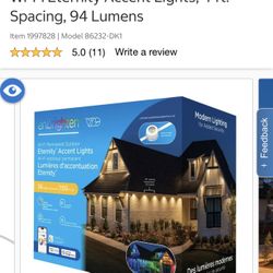 Enbrighten 150ft Permanent Outdoor Wi-Fi Eternity Accent Lights, 4 ft. Spacing, 94 Lumens