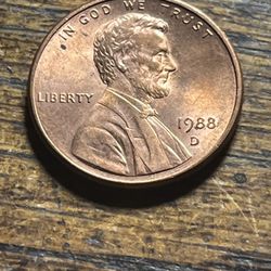 1988 D Penny