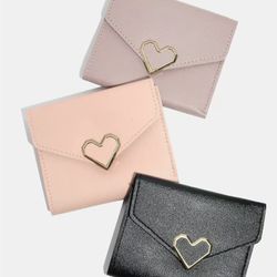 Adorable Heart-Shaped Trifold Wallet