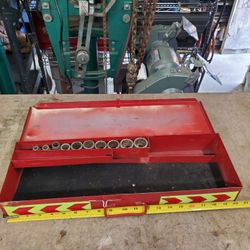 Vintage Snap-on Tool Box With  1/2" Sockets 