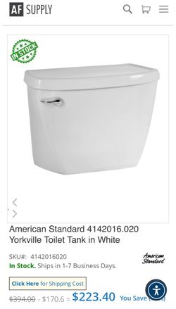 American Standard Yorkville Toilet Tank White