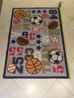 Area Rug "Sports Theme" 36"x56"
