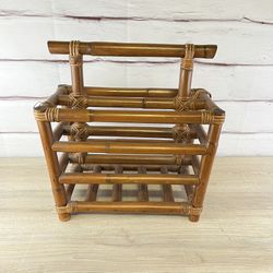 Vintage Rattan Bamboo Magazine Holder