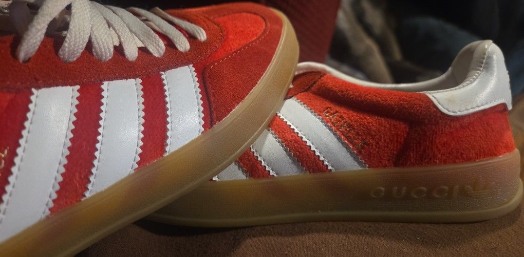 Gucci/Adidas Gazelle Red Velvet Women's Size 7½