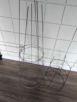 Tomato cages (3), $6,00 DLS. For all