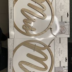 Sign For Back Of Chairs - Mr & Mrs