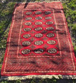Vintage Handmade Turkmen / Bukhara Style Area Rug