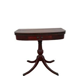 "Vintage Mersman 7380 Wooden Fold-out Table with Chiseled Legs and Clawfeet"
