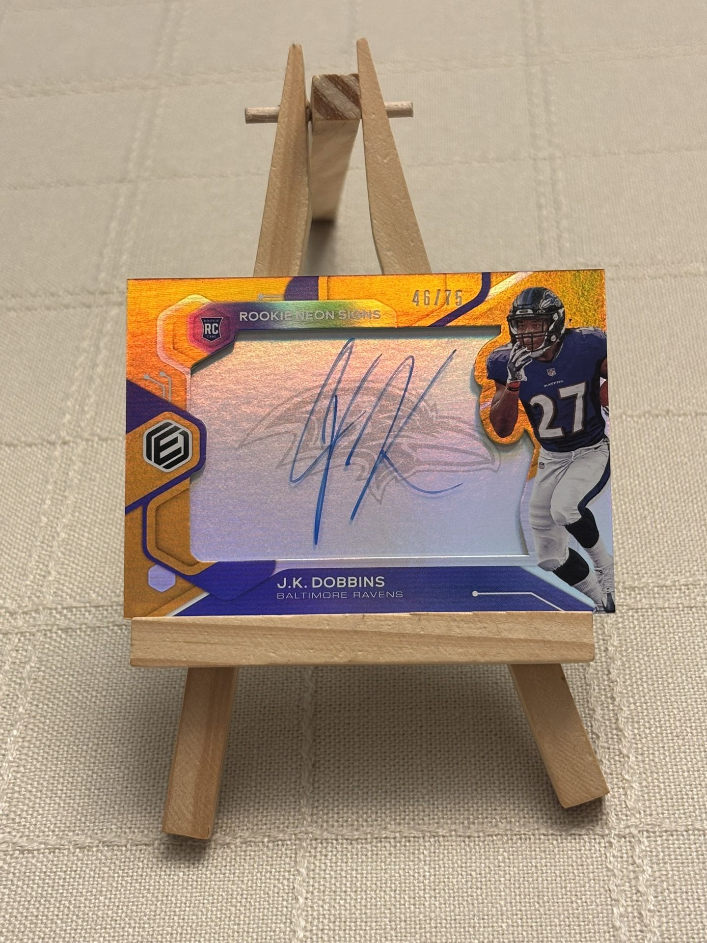 JK Dobbins Elements Rookie Auto RAVENS