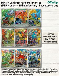 MINT 9-Card First Partner Starter Set (MEP Promos) - 30th Anniversary - Phoenix Local Only