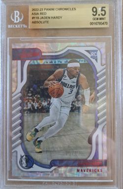 2022-23 ASIA RED #119 JADEN HARDY -  Grade GEM MINT 9.5