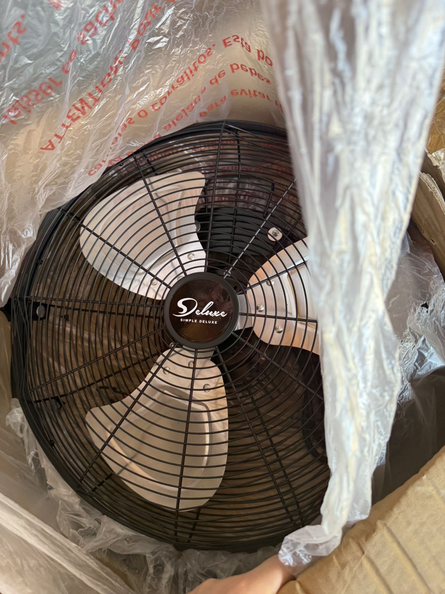 Simple Deluxe 20 Inch Pedestal Standing Fan, High Velocity, Heavy Duty Metal For Industrial, Commercial, Residential, Greenhouse Use, Black