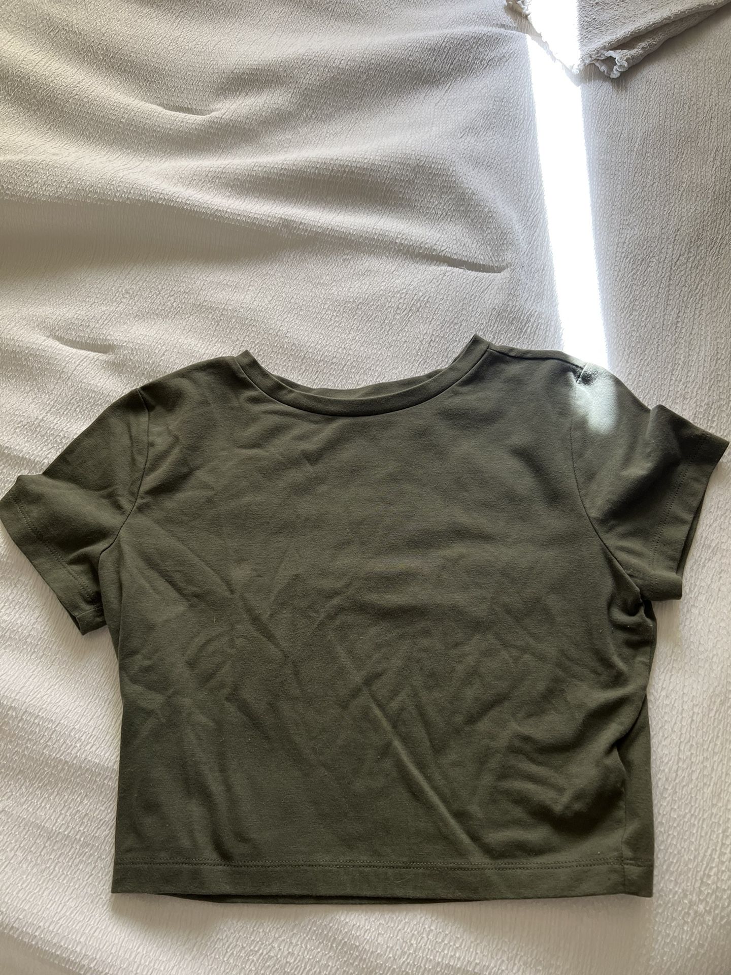 Army Green Crop Top