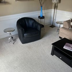 PAIR Benzara SilverAluminum Cast polished Accent tables 