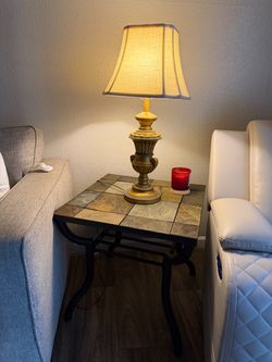 Tables with night lamps