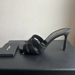 Saint Laurent | Black Tribute Mules Size: 35.5 US 5 NWT