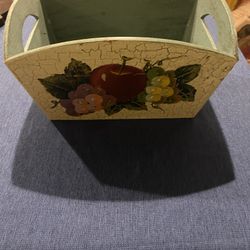 Wooden Box Painted - Storage  For Kitchen Area