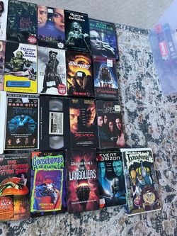 Assortment of Halloween VHS and DVDs