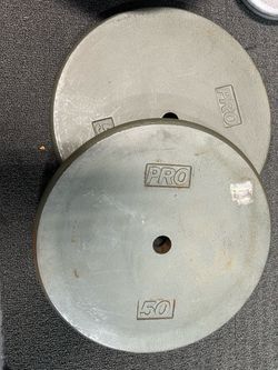 PRO 50 lb (100lbs) Cast Iron Weight Plates – Pair