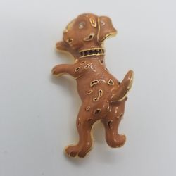 Brown Dalmatian Puppy Pin Brooch