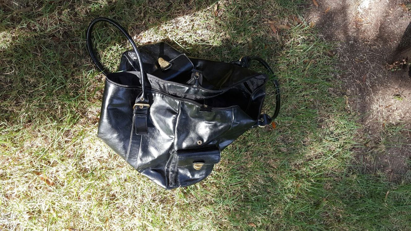 Black overnight bag
