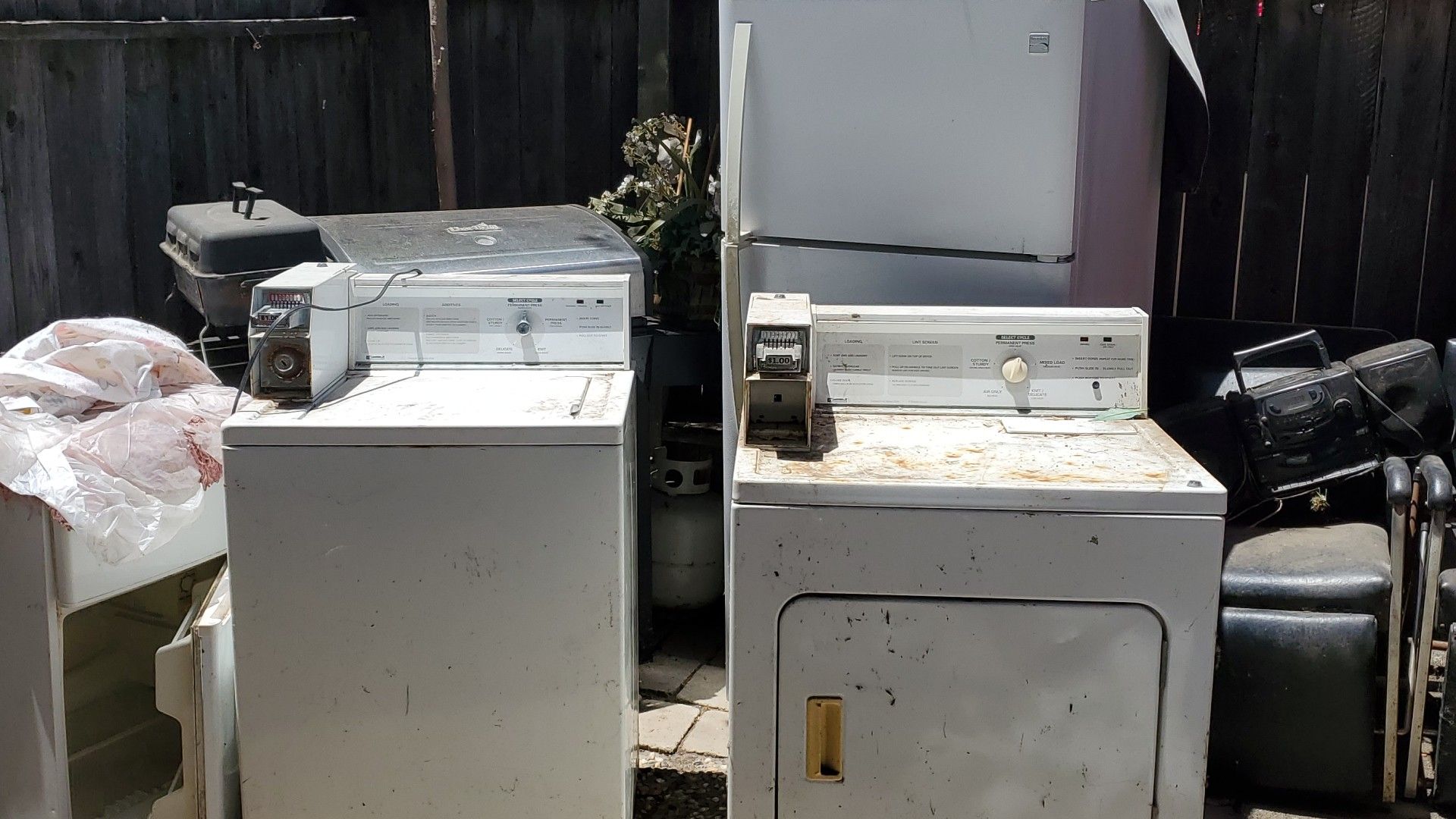 Coin operated washer and dryer and frige
