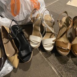 Ladies, designer shoes, size 7, and eight