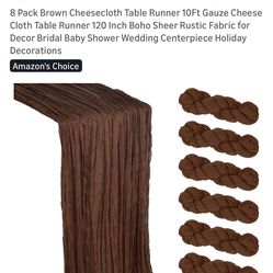24 brown table runners
