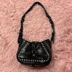 Urban Bag , Black And Silver Studded  Shoulder Bag