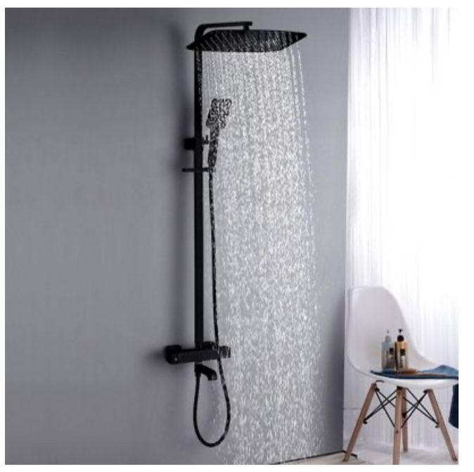 Exposed Rainfall Thermostatic Shower/Tub Assembly