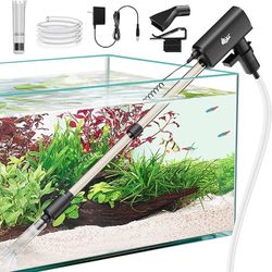 AQQA Aquarium Vacuum Gravel Cleaner 20W Electric Rechargeable Fish Tank Cleaner 