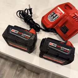 Milwaukee M18 Rapid Charger w/ Two XC5.0 Batteries