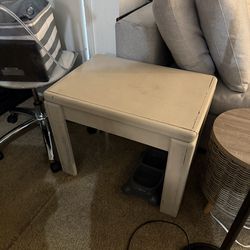 Side table, wooden and wicker