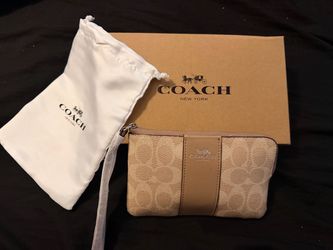 Coach Signature Wristlet with Box and Dust Bag