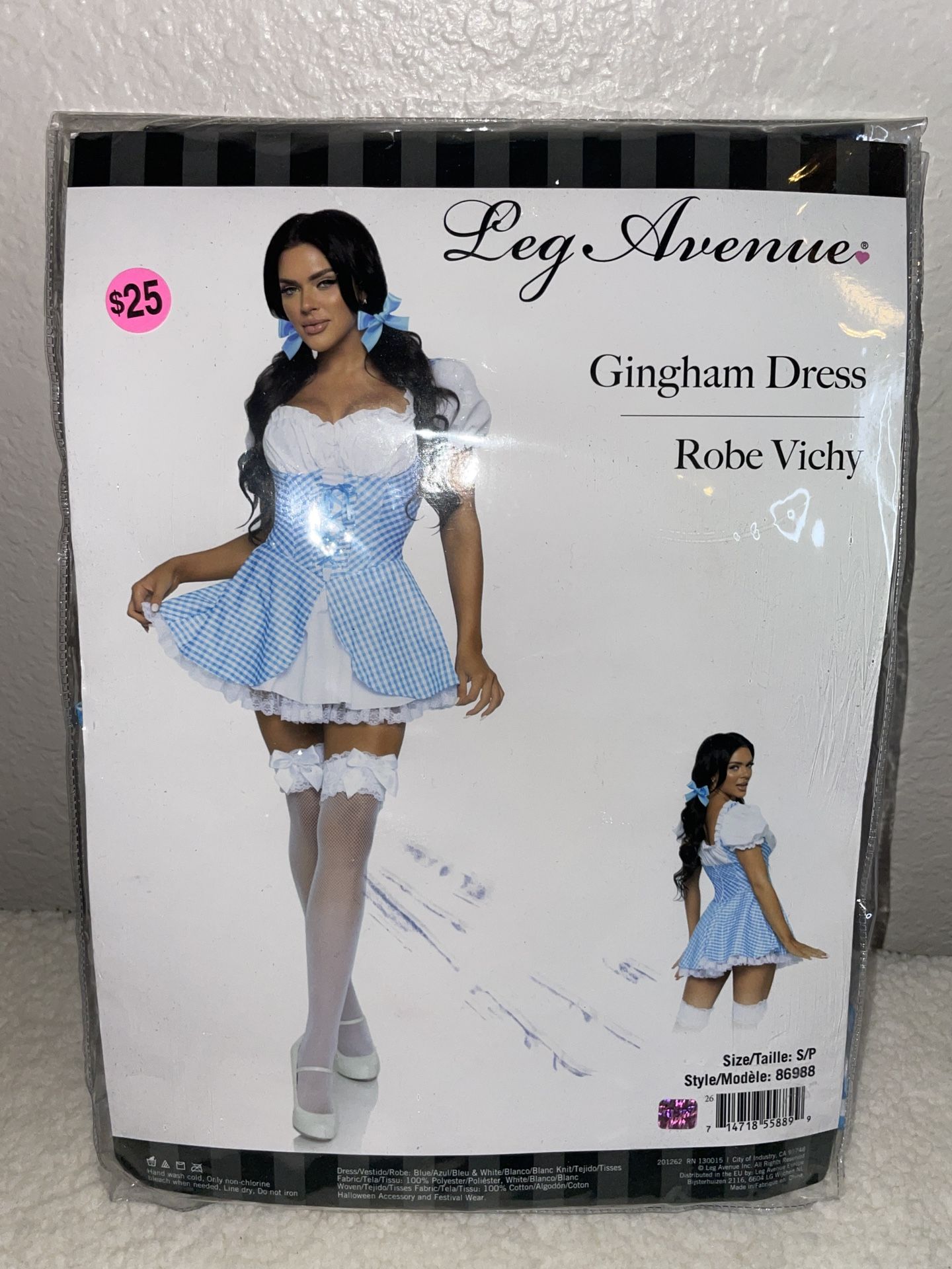 Costume “Gingham Dress” Adult Size Small