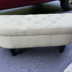 Half Moon Storage Bench/Ottoman For End Of Bed Or Hallway
