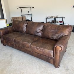 Large REAL Leather Couch 