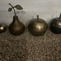 Vintage Brass Trinket Boxes Elma