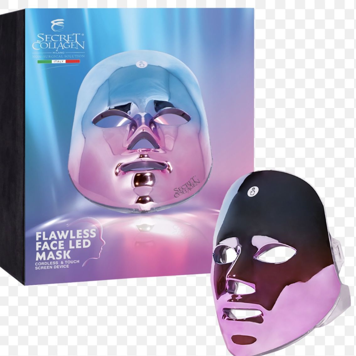 NEW-The Secret Collagen Luxury Flawless Cordless Face LED Mask-NEW