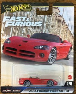 2024 Hot Wheels Premium Fast & Furious 2003 Dodge Viper SRT10 Red 2/5