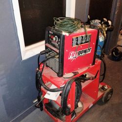 Red Welder And Cart