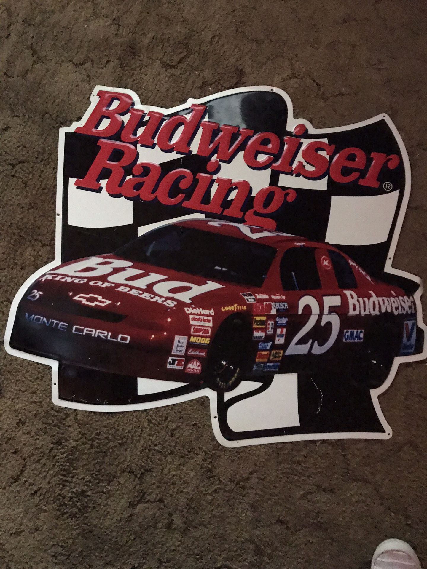 Kenny Schrader Budweiser racing sign