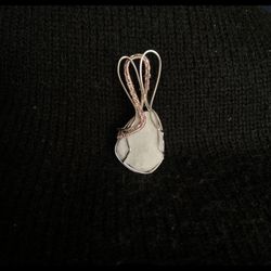 Handmade Wire Wrapped Quartz Pendant